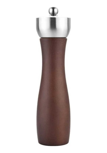 Didadodo Ahşap Saplı 8 İnç Paslanmaz Çelik Karabiber Değirmeni Ahşap