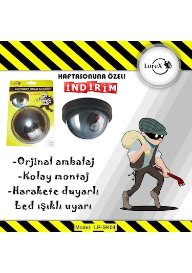 Lorex Lr-Sk04 Pilli Caydırıcı Dome Güvenlik Kamerası