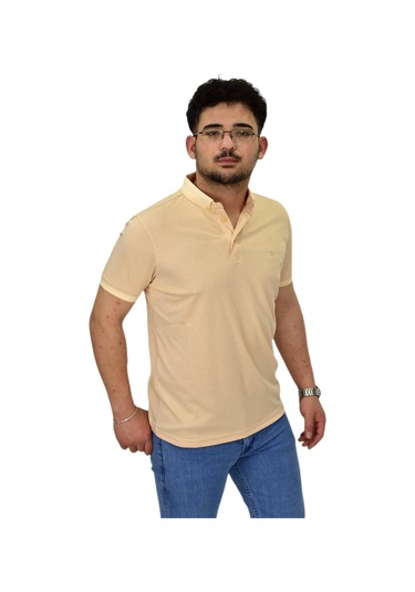 Erkek Polo Yaka Merserize Tişört 1000 Bgl-st04532 Somon