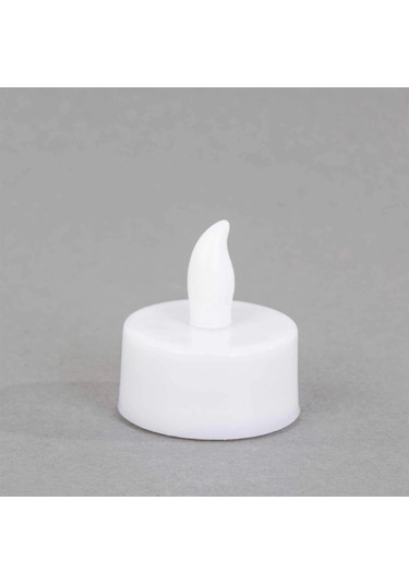 Pilli Tealight Mum Beyaz