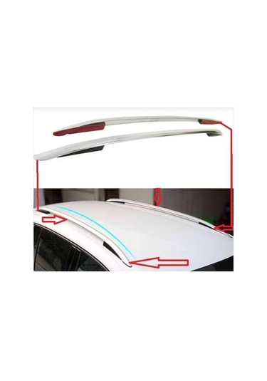 Volkswagen Tiguan Uyumlu 2008 2015 Tavan Çıtası Gri