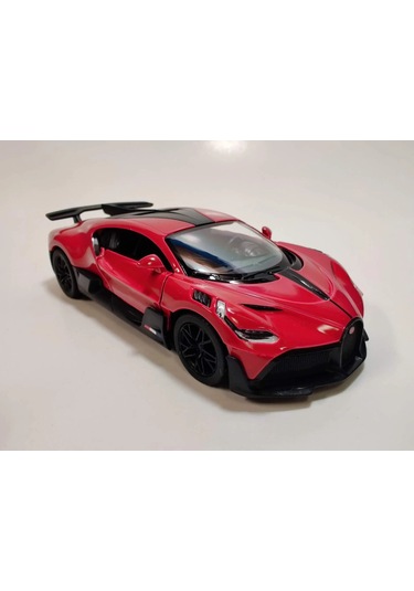 Kinsmart 1:36 Ölçek Metal Bugatti Divo Diecast Çek Bırak Araba Kırmızı