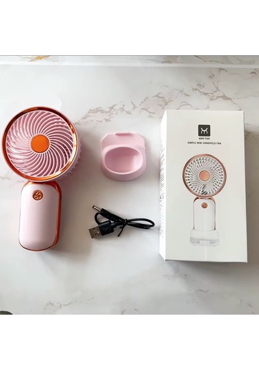 Avuç İçi Taşınabilir Şarjlı Mini Vantilatör El Fanı Pembe Dd8024b