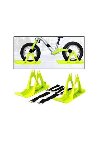 Suntek Kış Kar Kızağı Bisiklet Kayak Kızak Spor Yeşil Yeşil