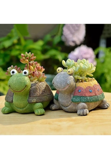 Kaplumbağa Saksı Seti 2'Li