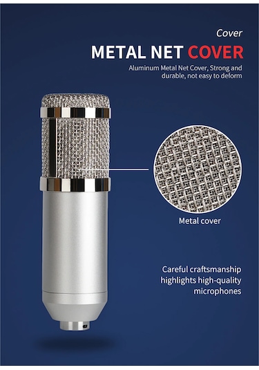 Jwin Rms-11bm800 Stüdyo Condenser Mikrofonu Stand ve Filtreli
