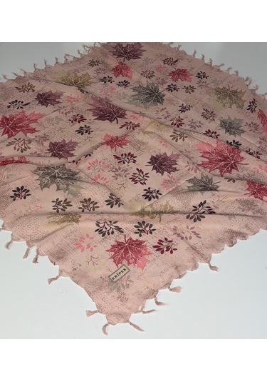 Eripek Sökme Boncuklu Desenli Tülbent 06433 Pembe