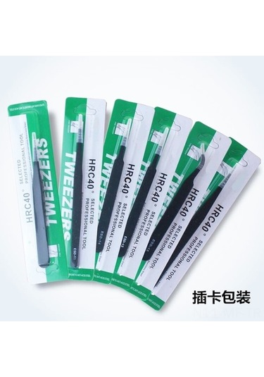 9 Parça Esd-12 Manyetik Dayanıklı Çelik Pinçet Seti: Düz-uç, Yuvarlak, Dik Uçlu Elektronik Dıy Araçları 1.5 Mm Kalınlık Kartlı Paket