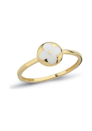 8 Ayar Mineli Trend Altın Kadın Eklem Yüzük Altın