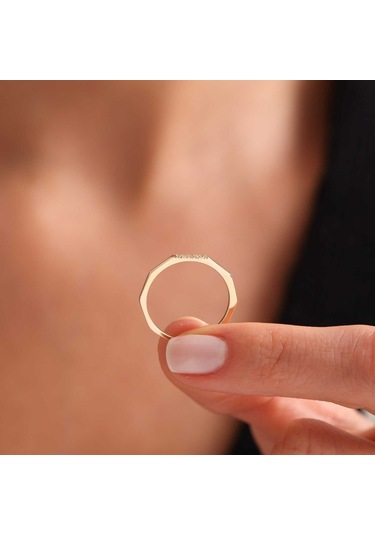 Altın Yüzük Single Form T12885 Renkli