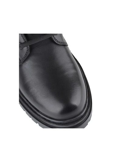 M.p. 242-4584 Zn Kadın Siyah Deri Bot Siyah