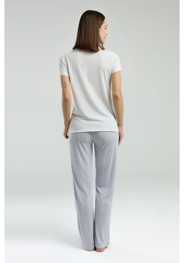 Pierre Cardin Kadın Beyaz Pijama Takımı Beyaz