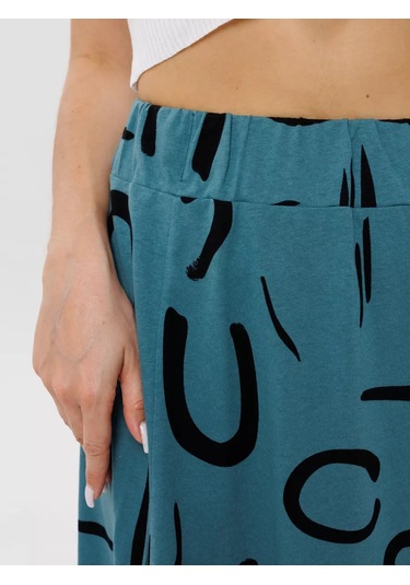 N.e.w.image Uzun Yazlık Pamuklu Etek 243030548 Deniz Dalgası