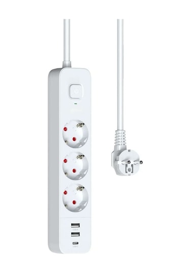 Fulltech FTR-16 Akım Korumalı Kablolu 3x Soket 3'lü Priz 1.8 M - 06422