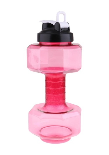 Suntek Fitness Halter Ağırlığı Güçlü Su İçecekleri Şişesi 2600ml-kırmızı