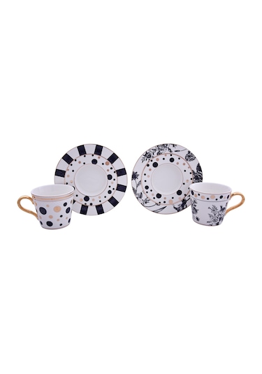 Milana Bone 6'lı Kahve Fincan Seti