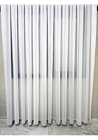 Vakkorama Mat Kumaşlı Kalın Tül Perde Ekru 1 E 2,5 Pileli Et4030mat