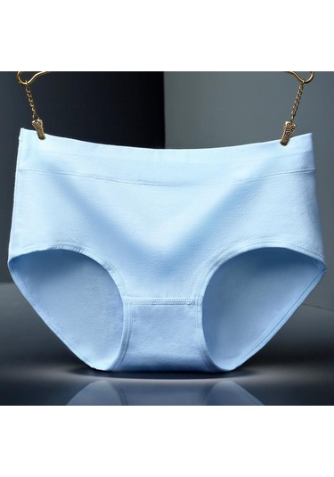 Kırmızı Orta Bel Kadın Saf Pamuk Nefes Alabilir Ve Moda Basit Düz Renk Üçgen Büyük Boy Saf Pamuk Kadın İç Çamaşırı Kırmızı