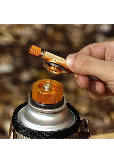 Sones Açık Hava Kamp Gaz Tüpü Adaptörü Ocak Bağlantısı Kapalı Mandallı Gaz Tüpü Dönüştürücü, Renk: Küçük Sarı
