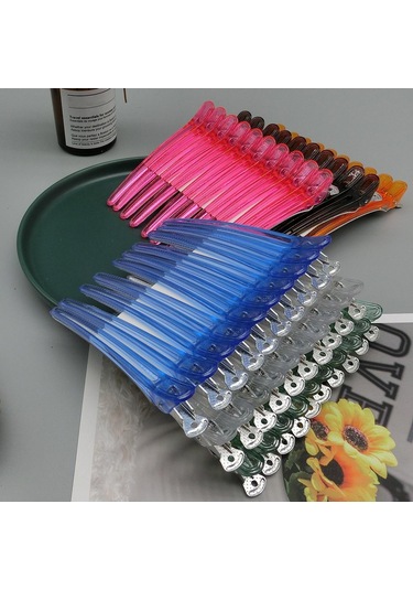 Suntek 10 Adet Kuaför Salonu Kesit Klipleri Kelepçeleri Beyaz Beyaz