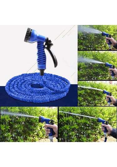 Sones Dayanıklı Esnek Çift Katmanlı Su Borusu Su Hortumu, Uzunluk: 7,5 M-22,5 M Ab Standardı Mavi