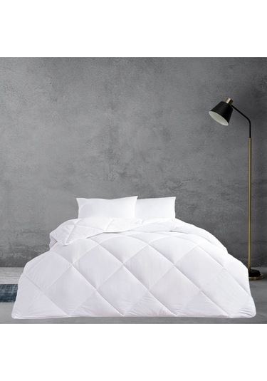 Çift Kişilik Lüx Mikrofiber Yorgan Beyaz Battal Boy 215x225 Beyaz