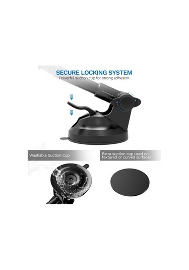 Joyhub Standart Manyetik Vantuzlu Araba Telefon Tutucu Siyah Vantuzlu Evet Hayır 3el2qe