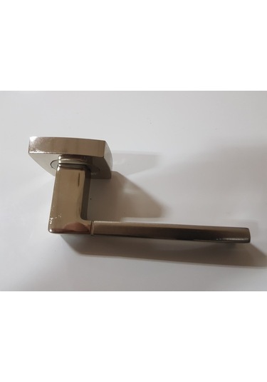 Çelik Kapı Kolu Rozetli Viktorya Nikel Saten Sağ