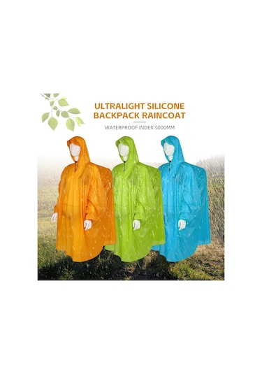 Padalink 15d Naylon Silikonlu Yağmurluk - Sırt Çantalı Outdoor Yağmurluk Yeşil Yeşil