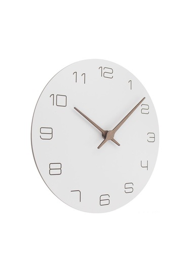 Suofeng Ev İçin Ahşap Desenli Sessiz Quartz Saat - Duvar Takımı -简约 Tasarım - 29 Cm Beyaz - Ev Dekorasyonu Zaman Yöneticisi Beyaz