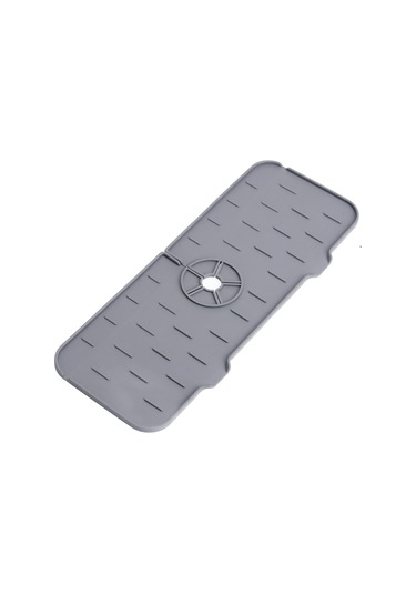 Monyee Gri Silikon Musluk Damlacık Tutucu: Lavabo Tezgahını Kuru Ve Temiz Tutar, Su Akışı İçin Tasarlanmıştır Gri