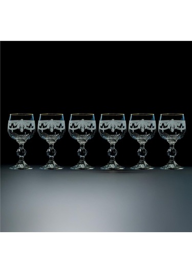 Torino Gerçek Altın 150cc 6renk 6lı Ayaklı Kadeh-3482 Çok Renkli