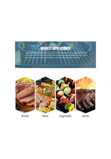 Pazly 5 Parça Altın Barbekü Piknik Yapışmaz Izgara Matı Yemek Matı 40x33cm Altın