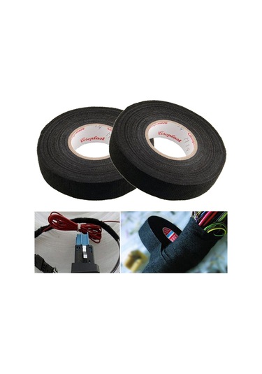 Yaozixia 5 Rulo Kablo Demeti Kablo Demeti Kablo Demeti Kablo Demeti Kumaş Yapışkanlı Kumaş Bant Otomobil İçin 15m 19mm