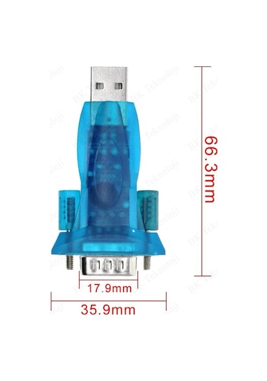 Usb 2.0 To Rs232 Seri Com Db9 Çevirici Adaptör