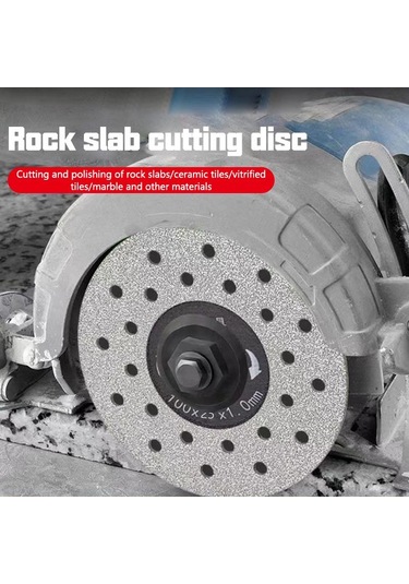 1 Adet Gözenekli Genişletilmiş Kaya Levhaları Kesme Diski 100mm Düz Taşlama Kesme Bıçağı 3.93 İnç Kesme Bıçağı Taş Seramik İçin