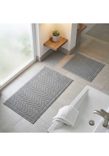 Elsim Home Zigzag Paspas Seti Gri