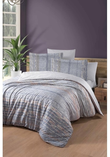 Ranforce Tek Kişilik Nevresim Takımı Efonte Stone