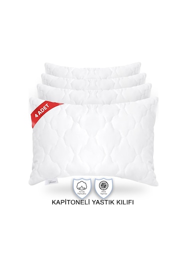 Vionel Home %100 Pamuk Kapitone 4’lü Yastık Koruyucu Kılıf 50 x 70 CM