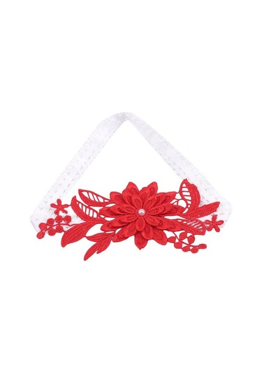 Düğün Jartiyer Nakışı Çiçekler Seksi Jartiyerler Kadın Kadın Gelin Uyluk Halkası Dantel Bacak Halkası Döngü Kırmızı