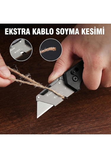 Workpro Wp211035 Ağır Hizmet Çelik/ahşap Gövde Katlanır Rötuş Maket Bıçağı + 11 Adet Yedek Bıçak