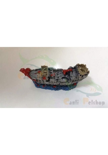 Akvaryum Dekor Gemi Orta Tek Parça 1 Adet 14x6 Cm