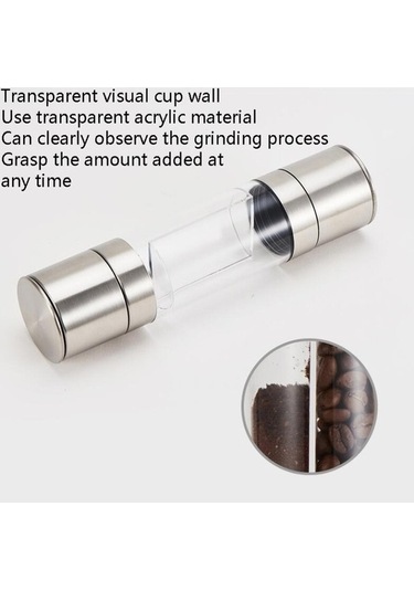 Dancemonkey 2'si 1 Arada Paslanmaz Çelik Manuel Karabiber Değirmeni Gümüş