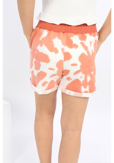 Toontoy Kız Çocuk Batikli Şort Kiremit