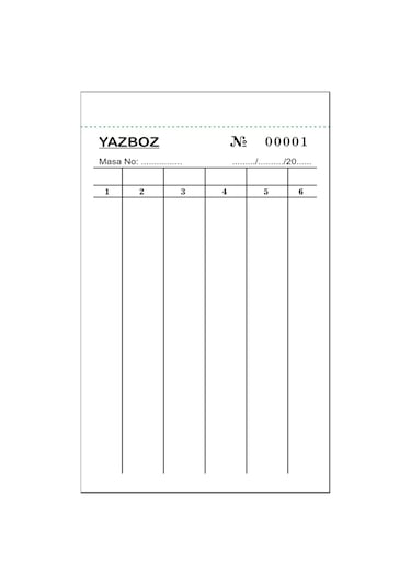 Yazboz Oyun Kağıdı 1. Hamur Kağıt 6 Bölmeli 50 Cilt