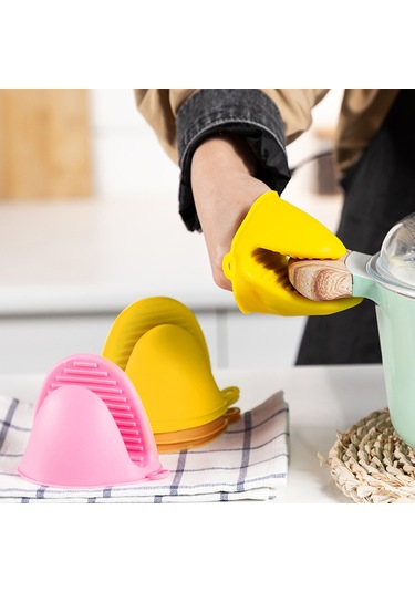 Reedark Çiftlü Silikon Isıya Dayanıklı Pişirme Eldiveni - Pembe -40 C/+240 C Diğer