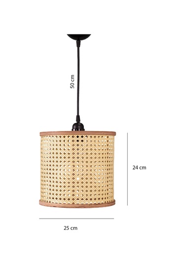 Istanbul Serisi Riva Hazeran Avize Sarkıt 25cm Ahşap