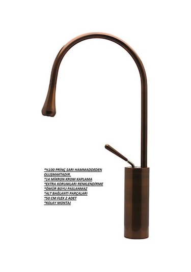 Damla Çanak Lavabo Bataryası Antik Bakır 093001 Bakır