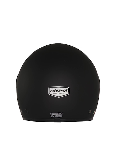 Motoanl Free-M Güneş Vizörlü Ece 22.06 Yarım Açık Motor Kaskı Mat Siyah