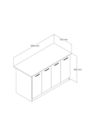 Umg Mobilya Patentli 160lık Benzila Siyah Kulplu Ada Mutfak, Mutfak Dolabı, Çok Amaçlı Dolap Beyaz - Meşe Umg Mobilya Patentli 160lık Benzila Siyah Kulplu Ada Mutfak, Mutfak Dolabı, Çok Amaçlı Dolap Beyaz - Meşe